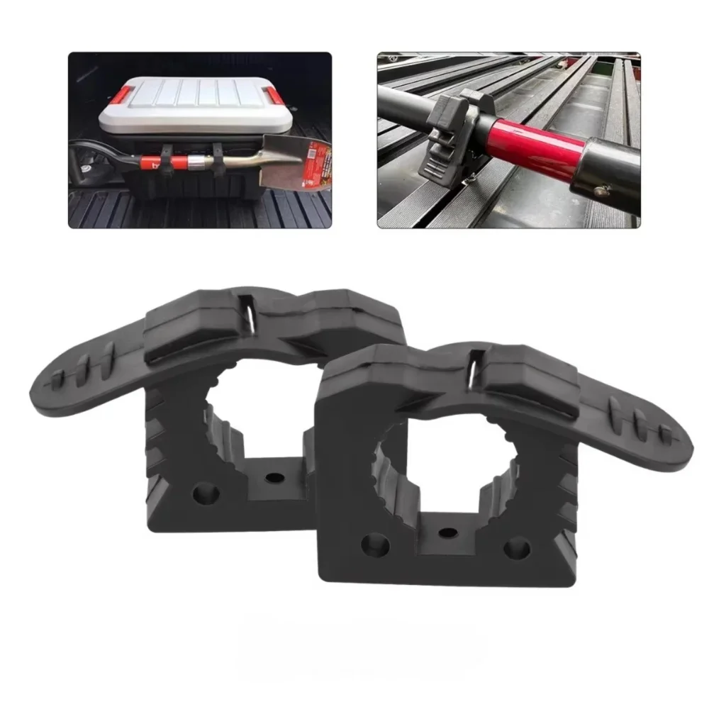 

2pcs 30-40mm Quick-Release Clamp Mount Convenient Gear Holder Rubber Clamp Grip Adjustable Diameter Shovel Mount Bracket