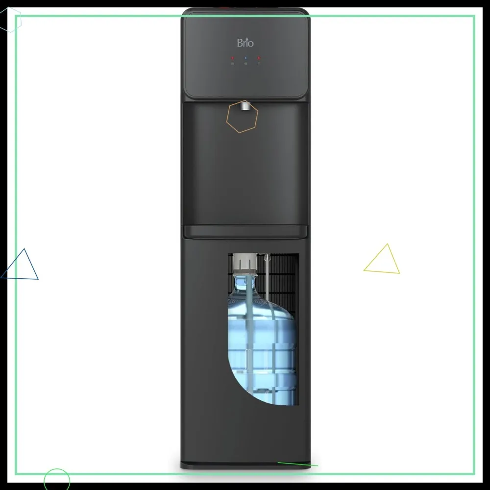 

Диспенсер для воды с нижней загрузкой для 5-галлонных бутылей, горячая, комнатная и холодная вода, защита от детей, Energy Star 3.0, черный