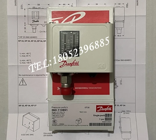 

Danfoss Pressure Switch KP36 060-5391/2159/1137/1108 Original Danfoss