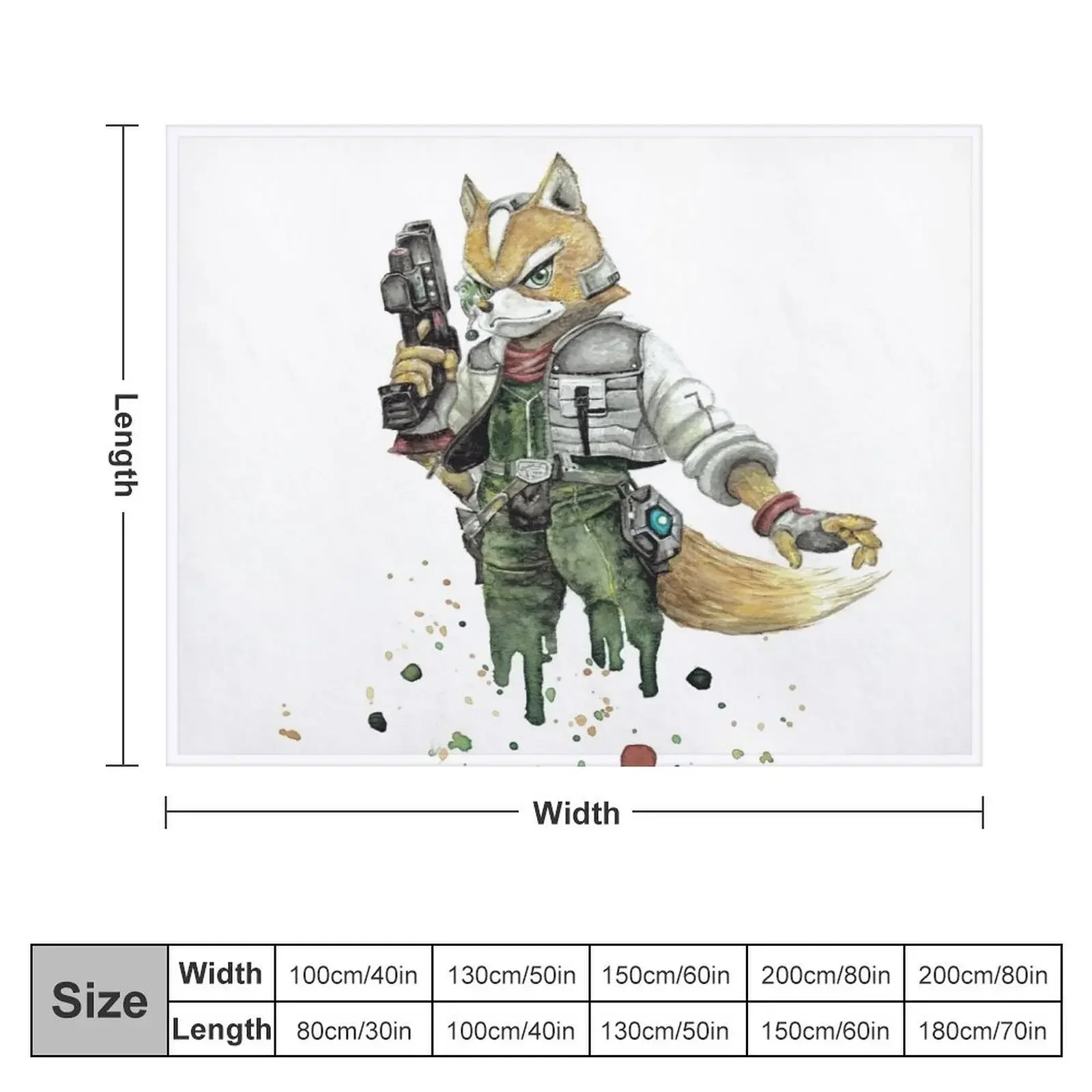 Fox McCloud Throw Blanket Kid'S Single Blankets