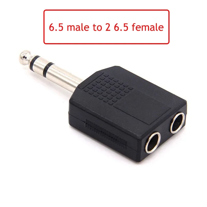 6.35/6.5mm male to 3.5mm Audio Stereo/mono Jack Female To 2 RCA Male Audio Jack Connector Adapter Converter Speaker