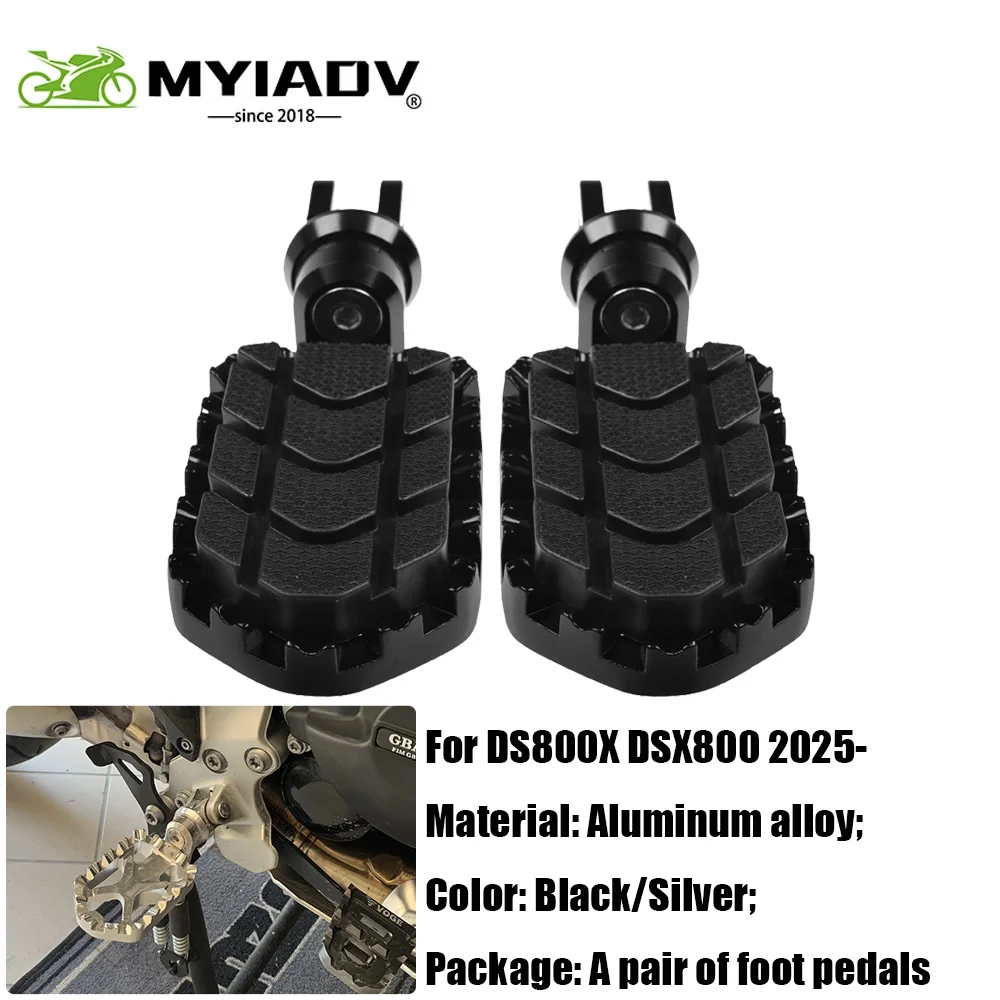 Für VOGE DS800X DSX800 Aluminium-Fußrasten, Breite Motorrad-Verstellbare Fußstützen, Untere Fußpedale DSX 800 DS 800X