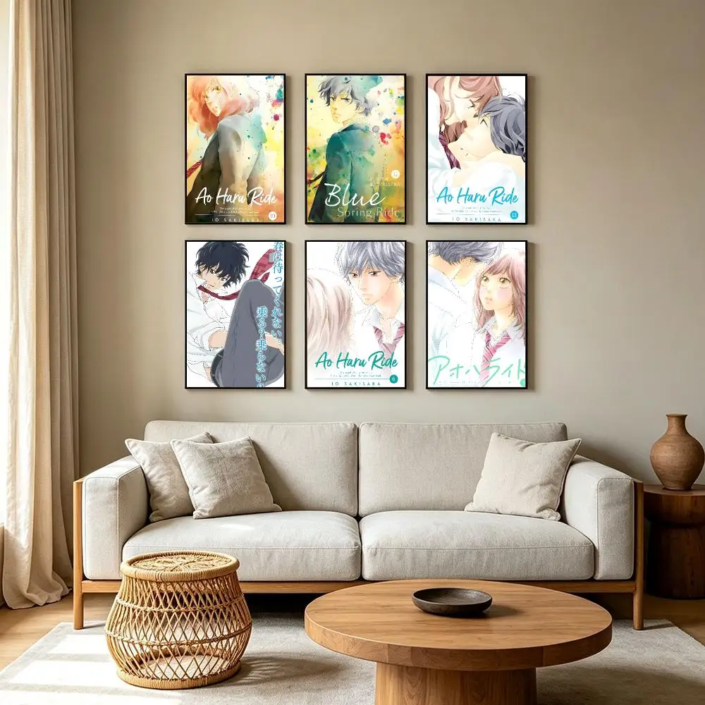A-Ao Haru R-Ride Animation Poster Print Art Pictures Home For Living Room And Bedroom Wall Decor Frameless Painting