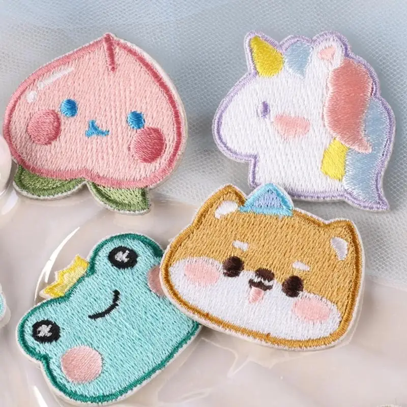 49md 12pcs Animal Autoadesivo Patches Roupas Reparar remendos para decorações divertidas e fáceis