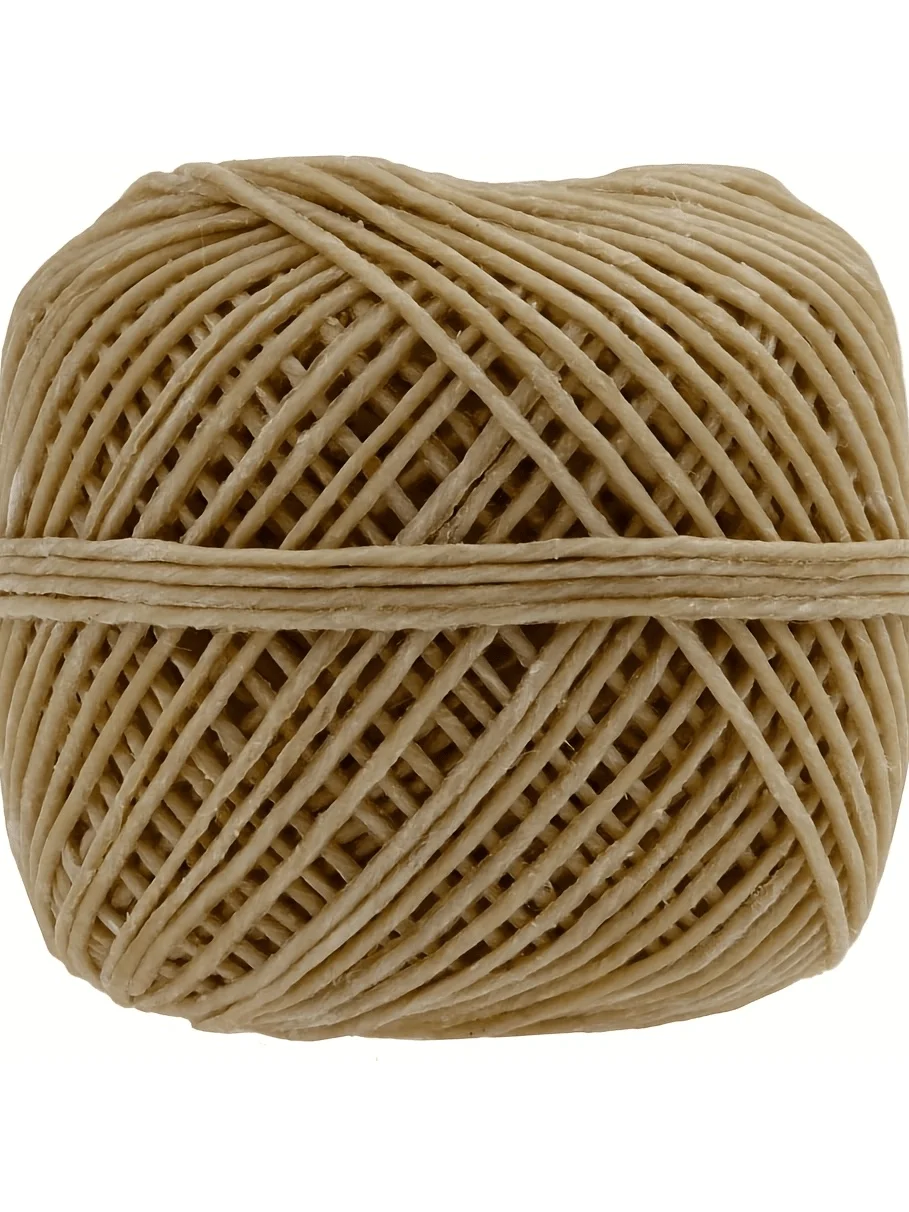 200 في فتيل القنب، فتيل القنب المطلي بشمع العسل الطبيعي الجيد، يستخدم لصنع ولاعات أو شموع فتيل القنب، حرق بطيء، غير قابل للتنقيط، حجم قياسي (1.2 مم) #1