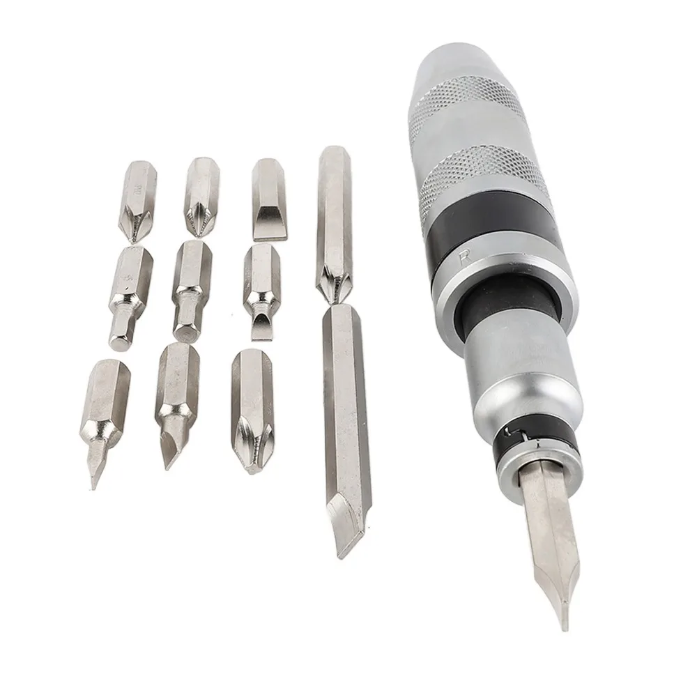 13pcs 1/2 Inch Drive Impact Screwdriver Kit Storage Case Included Reversible Drive Impact Screwdriver