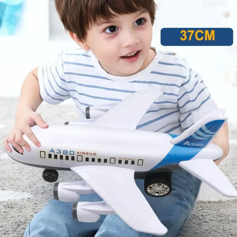 

Large Size Aircraft model Inertia Airplane Toy ,Children's White Airliner Airplane Toy for Kids A380 Airplane Plane Model Gift
