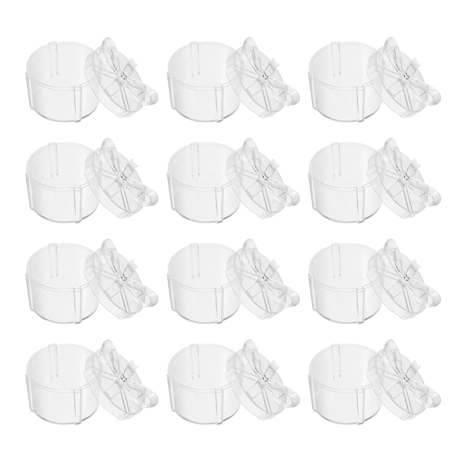 

12Pcs Butterfly Bow Transparent Candy Boxes Round Creative Small Favor Containers for Weddings Birthdays Elegant Party Boxes