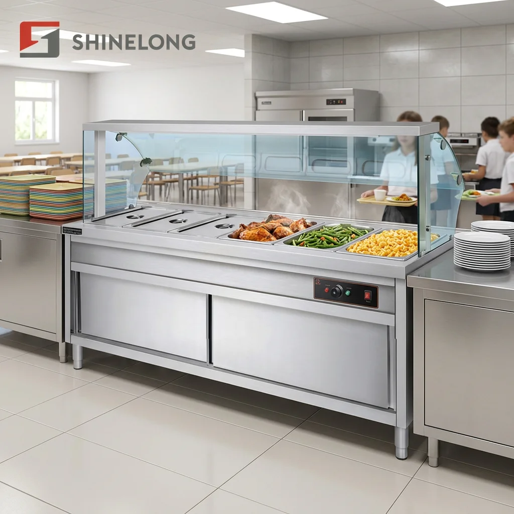 Bain Marie Food Warmer - Commerciële 6-pans elektrische buffetwarmer stoomtafel 304