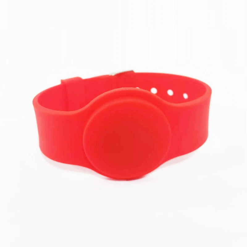 125Khz EM4100 read only RFID Silicone Wristband green color, band adjustable watch type