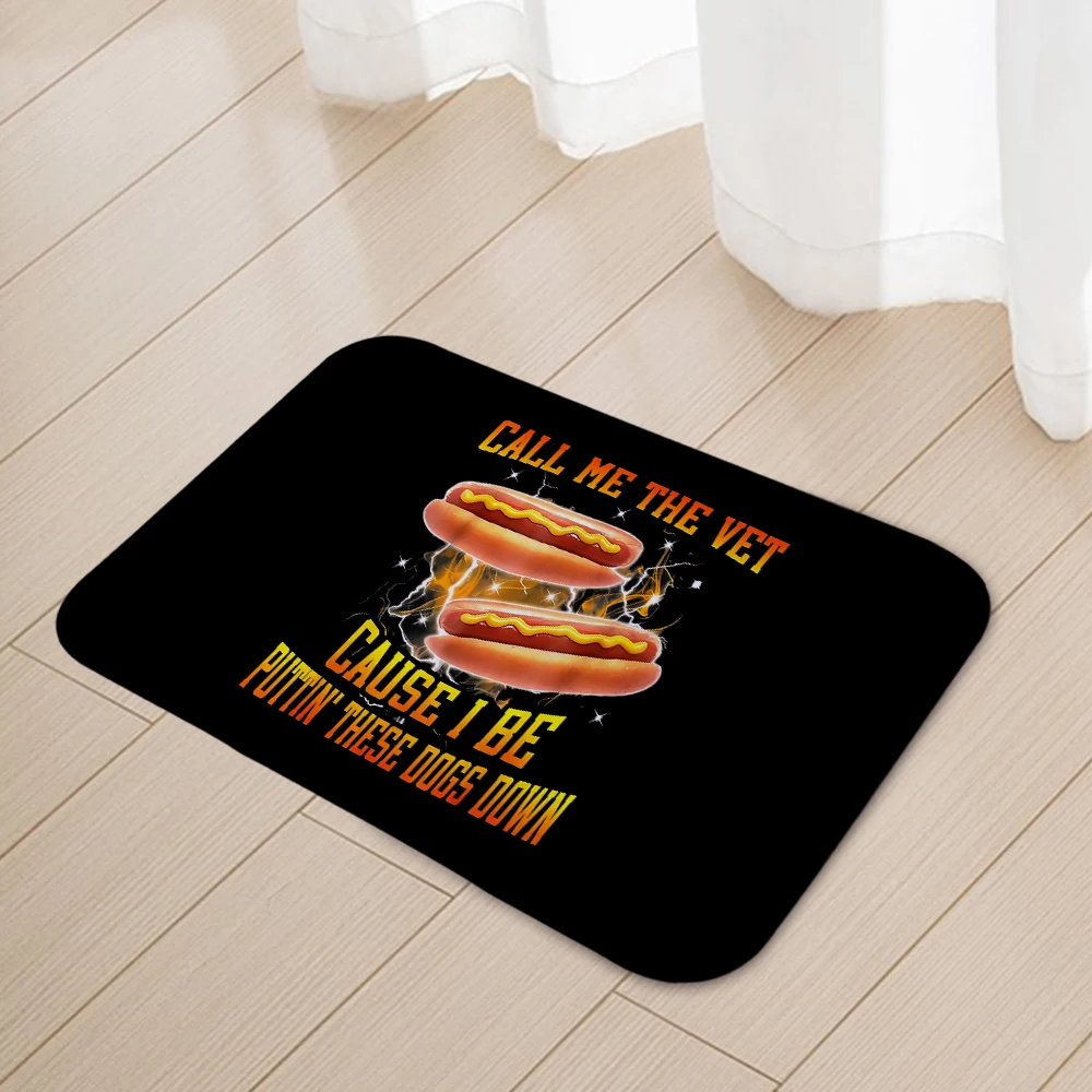 Call Me The Vet Cause I Be Funny Hard Hot Dog floor mat house carpet door pad modern decorative carpet anti -sliding floor pad