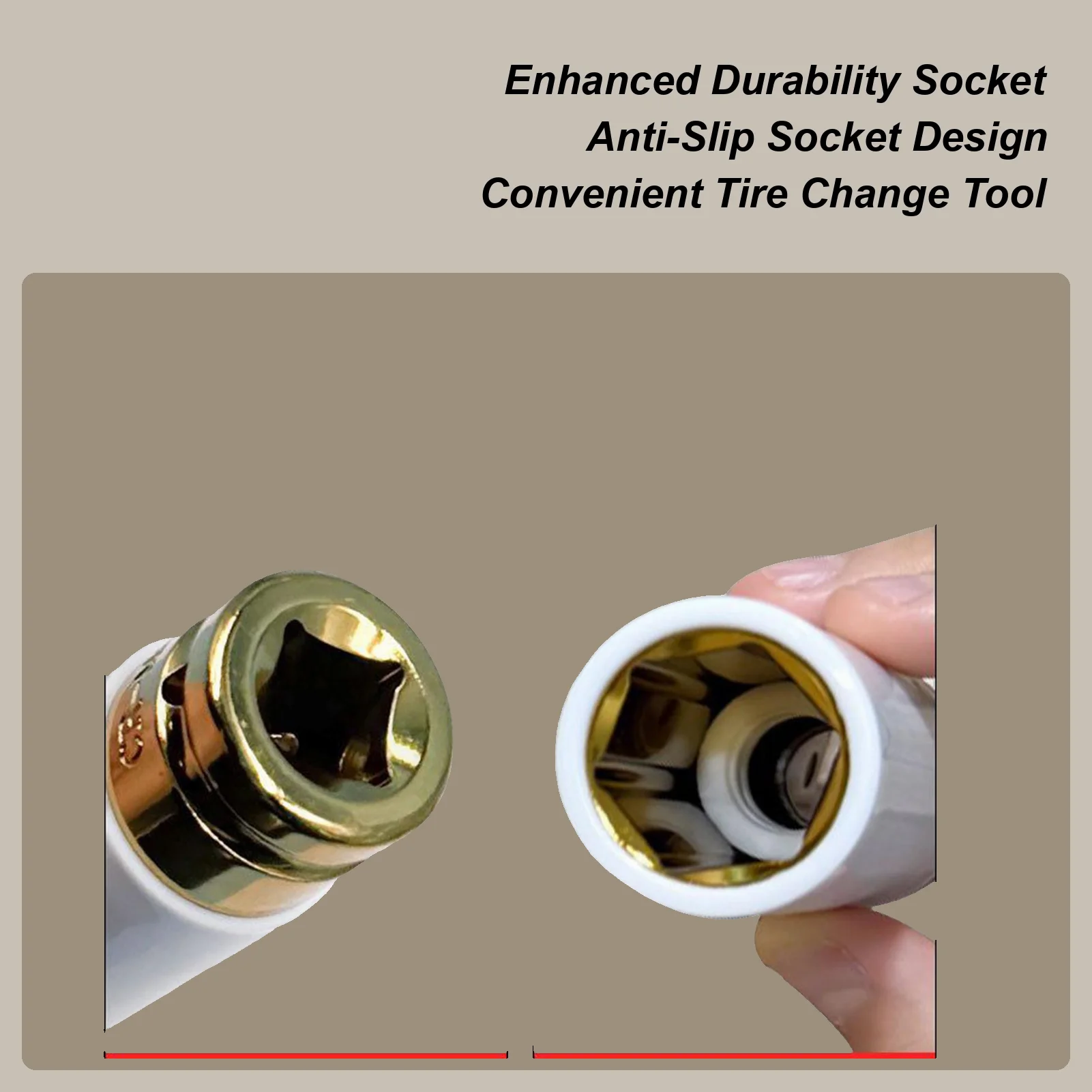 Lug Nut Sockets Non-Marring Sleeves 5 Pieces Thin Wall Nut Sockets Kit For Truck Auto Pickup SUV Sedan Brake Service Tire