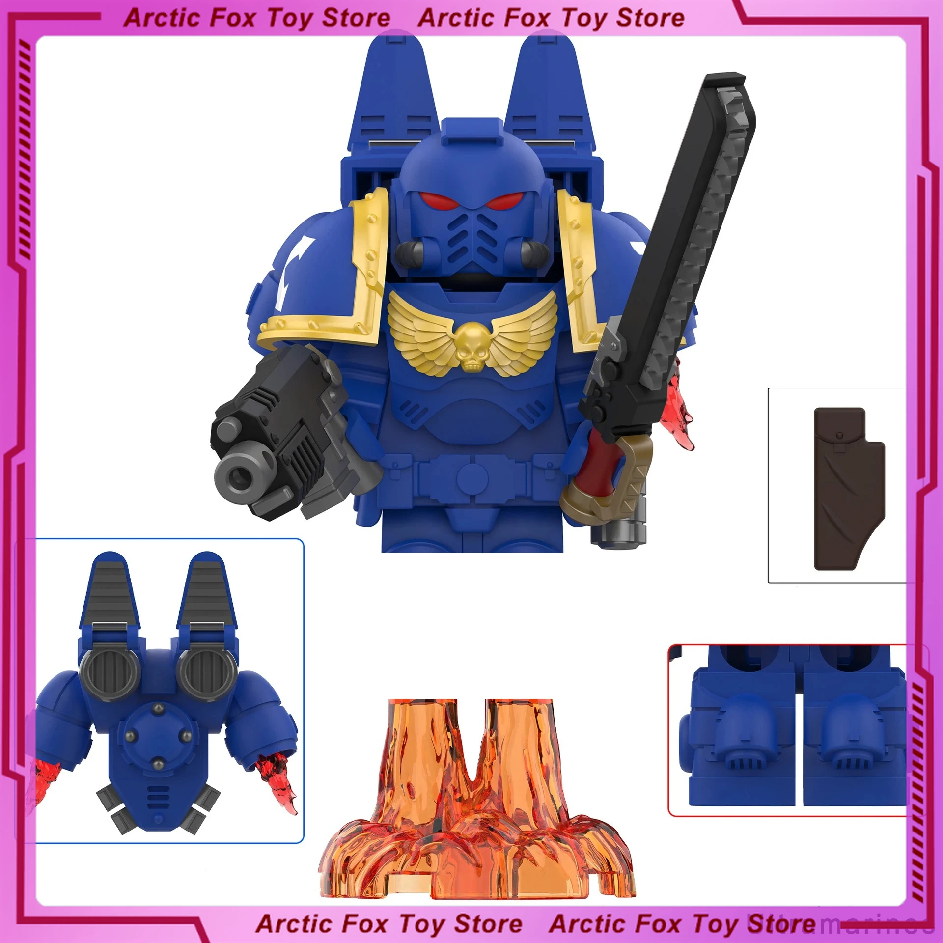 

Кровавые ангелы, космические волки, гвардия ворона, фигурка, игра, призрак, головоломка, строительные блоки, коллекция моделей, ремесла, подарочные игрушки для детей