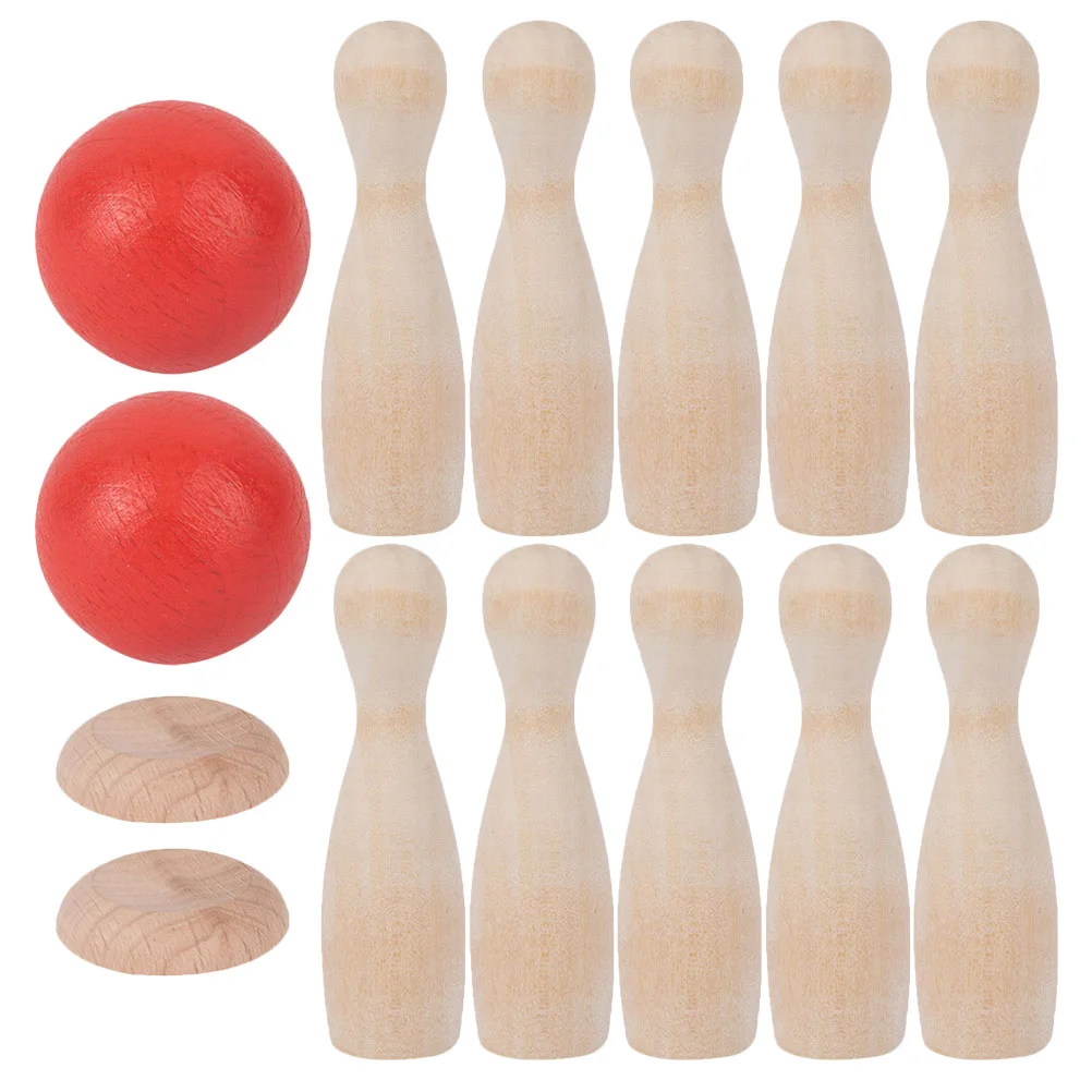 Toy for Kids Toddler Outdoor Toys Indoor Bowling Sports Wooden Party Supplies Mini