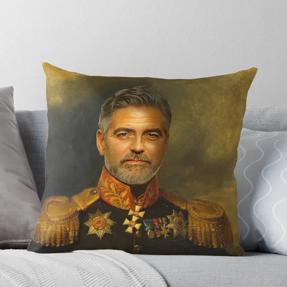 

George Clooney - replaceface Throw Pillow Couch Cushions Cushions Cover Pillow