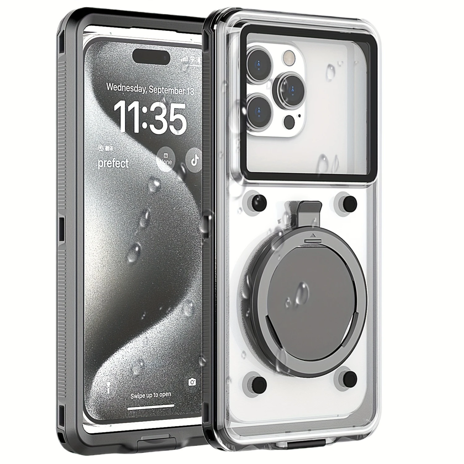 

6.9-inch Premium Waterproof Phone Case - -Friendly, All-Brand Compatibility - Secure for Swimming, Shower, and Outdoor Adventure