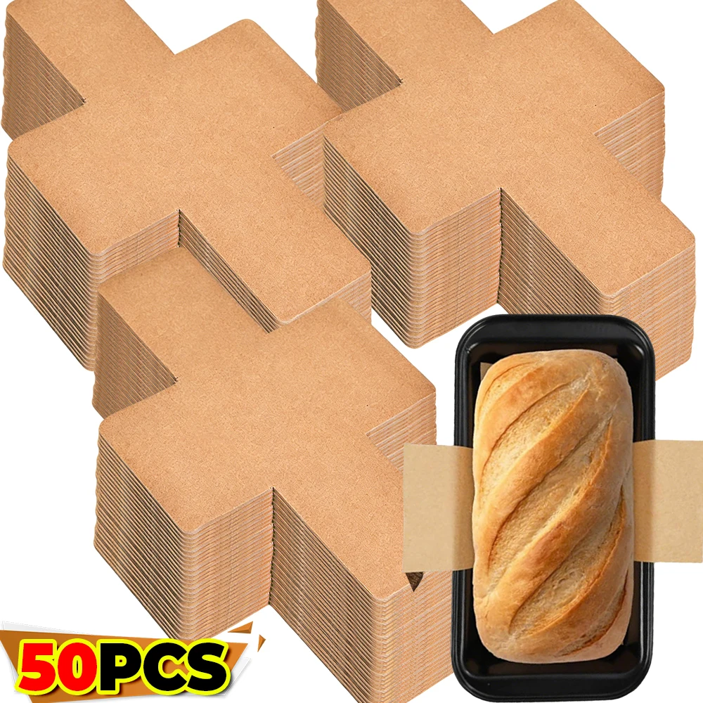 

50PCS Baking Paper DIY Toast Bread Loaf Pan Release Paper Silicone Non-Stick Parchment High-Temperature Resistant Silicone Paper