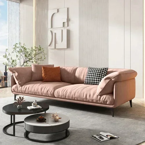 

Leather Floor Sofa Luxury Lounge 3 Seater King Size Xxl Foam Sponge Long Couch Designer Unusual Reading Canape Salon Furniture
