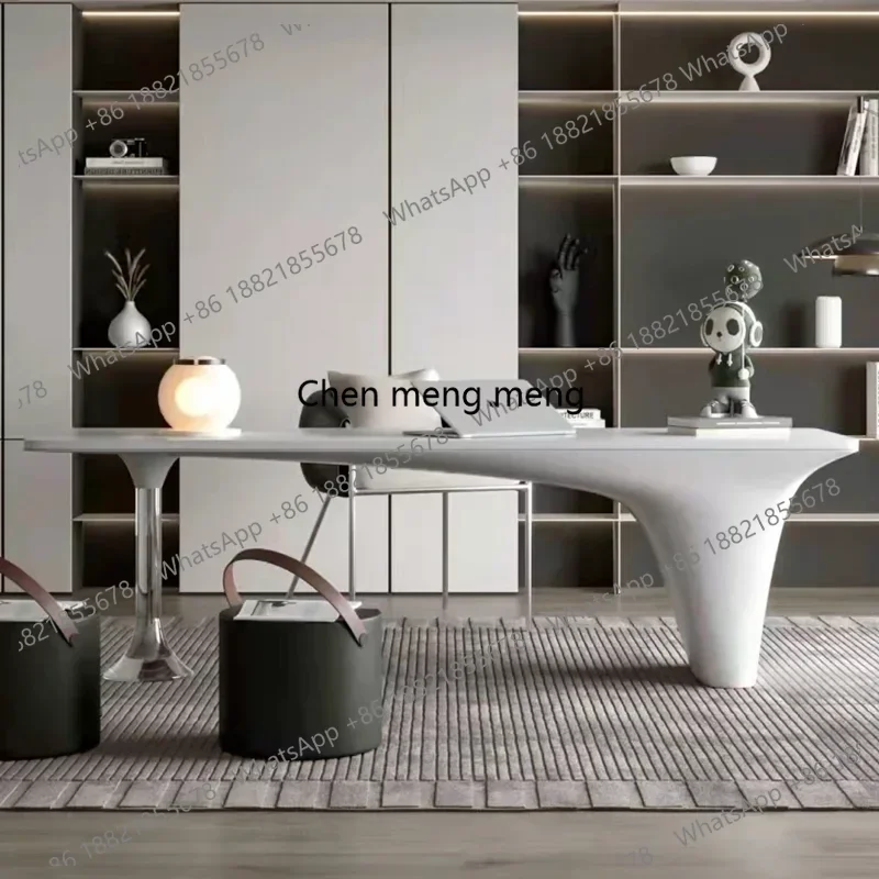 

Luxury White Office Desk Study Height Household Coffee Computer Office Desk Study Executive Escritorio Oficina Furniture