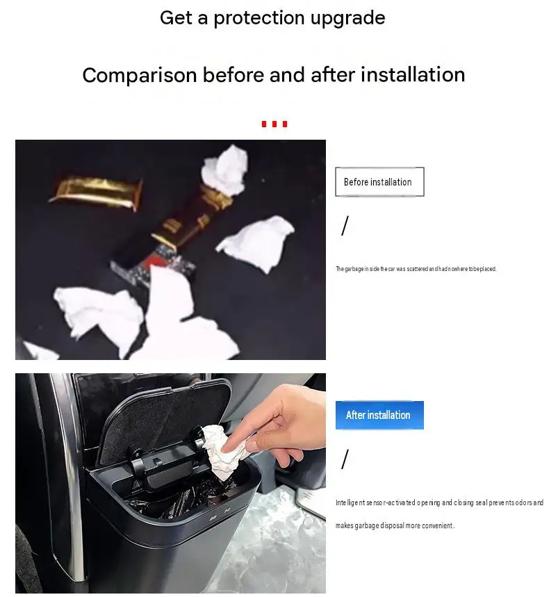 Car Electric Trash Can for Toyota Alphard for Toyota Vellfire 30 40 Series ABS Console Bin Chinese English Lettering Options