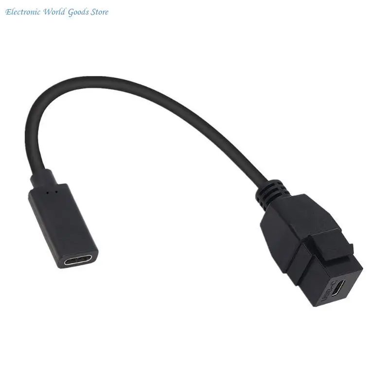 A3PD USB C Keystone Extension Cable Type C Female to Female with Secure Lock for Fast Charging and Data Transfer 20CM