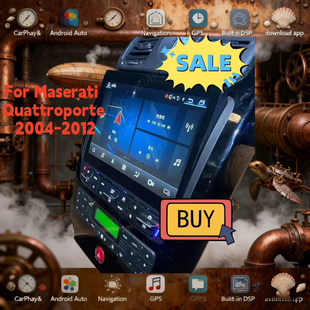 

Автомобильный Android-радио, GPS-навигация, стерео экран для Maserati Quattroporte 2004-2012 CarPlay, мультимедийный видеоплеер, сенсорный экран