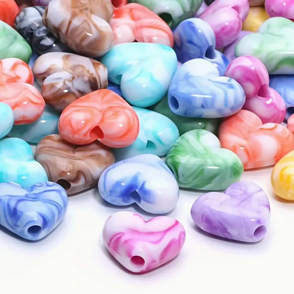 

Случайно смешанные кремовые градиентные акриловые бусины Love, подходят для изготовления ювелирных изделий своими руками, браслетов, ожерелий, сережек, декоративных