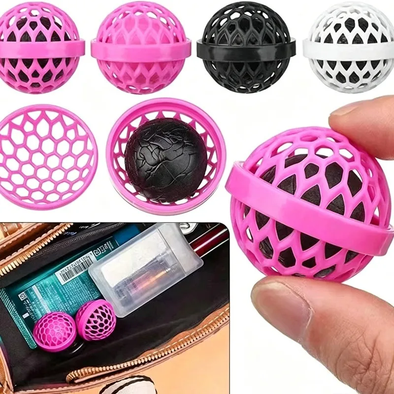 4pcs Reusable Lint Cleaning Ball Set 2 Cleaning Balls 2 Refill Cores Dust Hair Removal For Purse Handbag Pet Hair Cleaning Tool