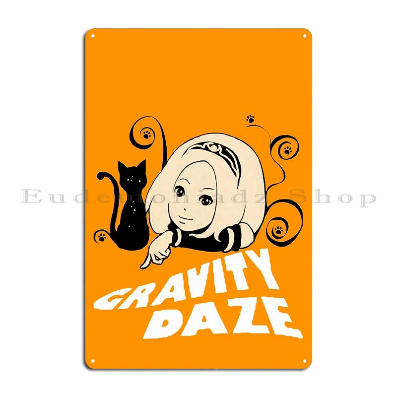 Gravity Rush Kat New Year 2012 Logo With Text Metal Plaque Poster Wall Cave Rusty Cinema Kitchen Customize Tin Sign Poster