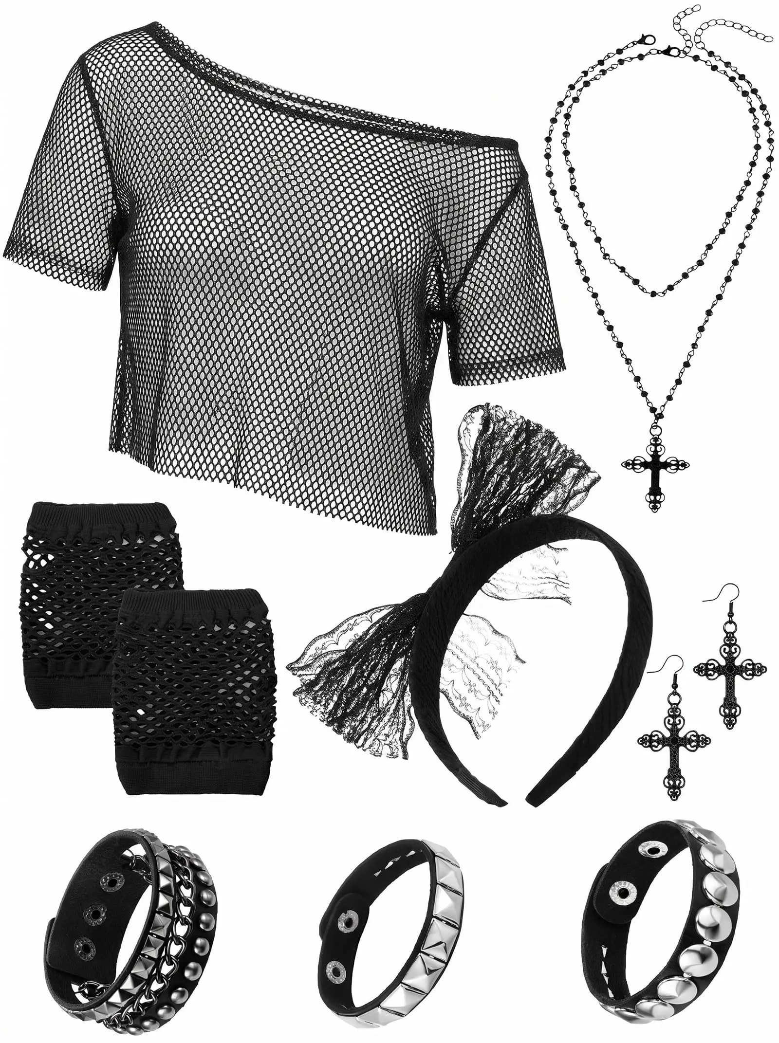 Women'S Accessories In The 80S - 8 Pcs 80s Outfit for Women