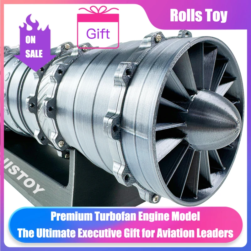 

J-20 Aircraft 3D Printed Engine Model Assembled Turbo Engine Toy Can Be Launched Electric Model Airplane Decoration Upscale Gift