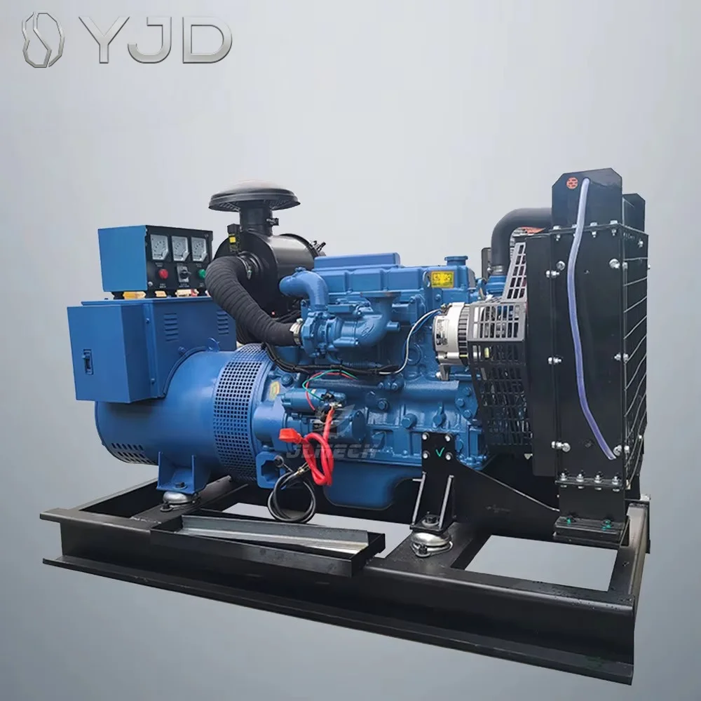 High Efficiency 3 Phase 4 Wire 400V Low Noise Multiple Starting Methods Open Frame Diesel Generator Set with ATS and 50Hz