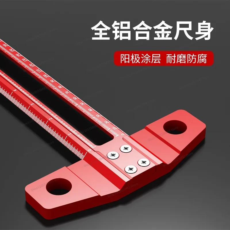 For Multifunctional Ruler Woodworking Scribing Ruler T-shaped Marking Ruler