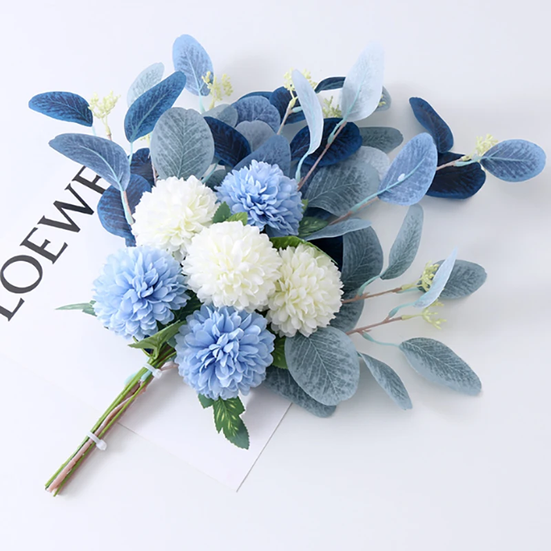 45 cm Eukalyptus Künstliche Blumen Blumenstrauß Dekoration Gefälschte Ornament Tisch Home Room Decor Garten Party Herbst Brautstrauß – Detail 5