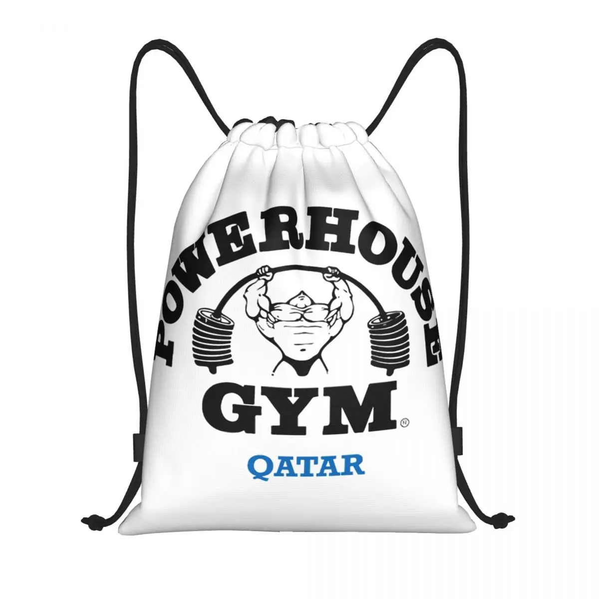 Powerhouse Gym Logo Drawstring Backpack Sports Gym Bag for Women Men Bodybuilding Fitness Shopping Sackpack