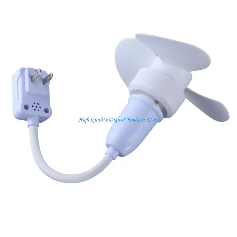 

U2JE Cooling Fan with On/Offs Button 5W Light LED Lamp Fan E27 Quiet Cooling Fan