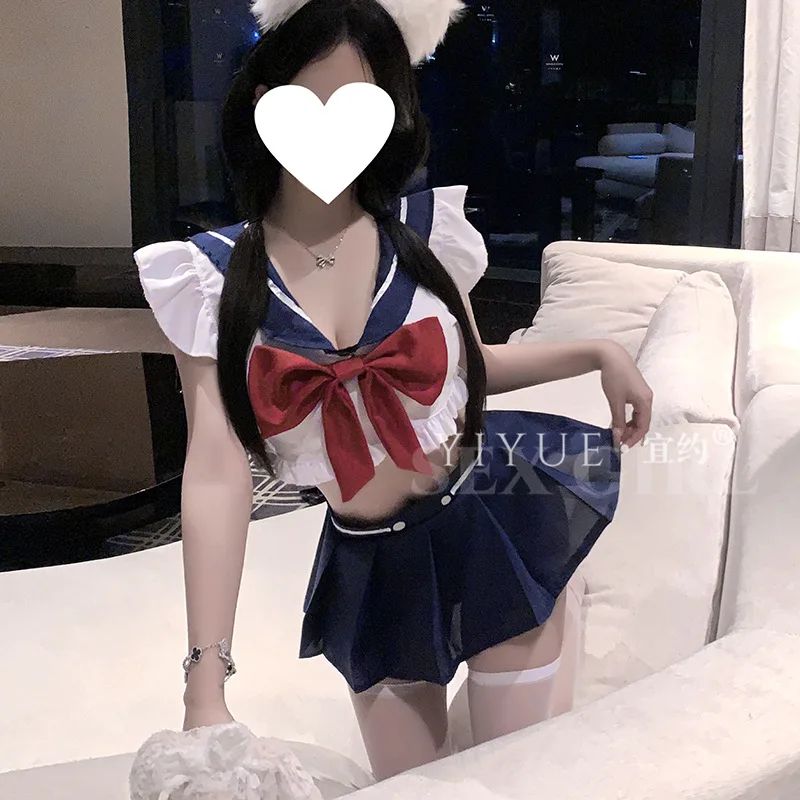 Japanese Anime Schoolgirl Cosplay Costume Sexy Lingerie Student JK Uniform Roleplay Outfits Lolita Underwear Set Erotic Babydoll view 5