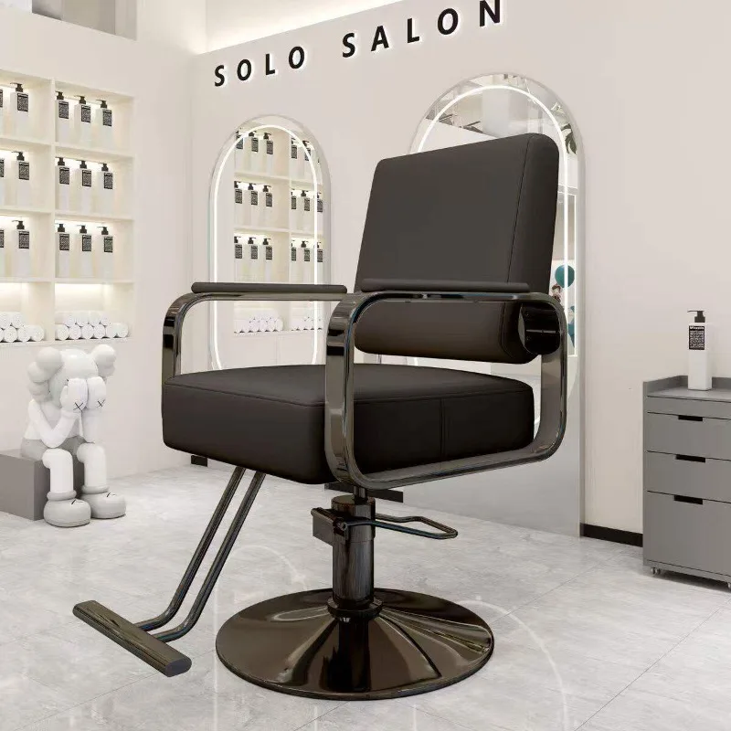 Fauteuil de Barbier Pivotant de Luxe pour Maquillage et Tatouage, Fauteuil Professionnel Inclinable pour Salon de Coiffure et Pédicure, Silla de Barbero, Mobilier de Salon