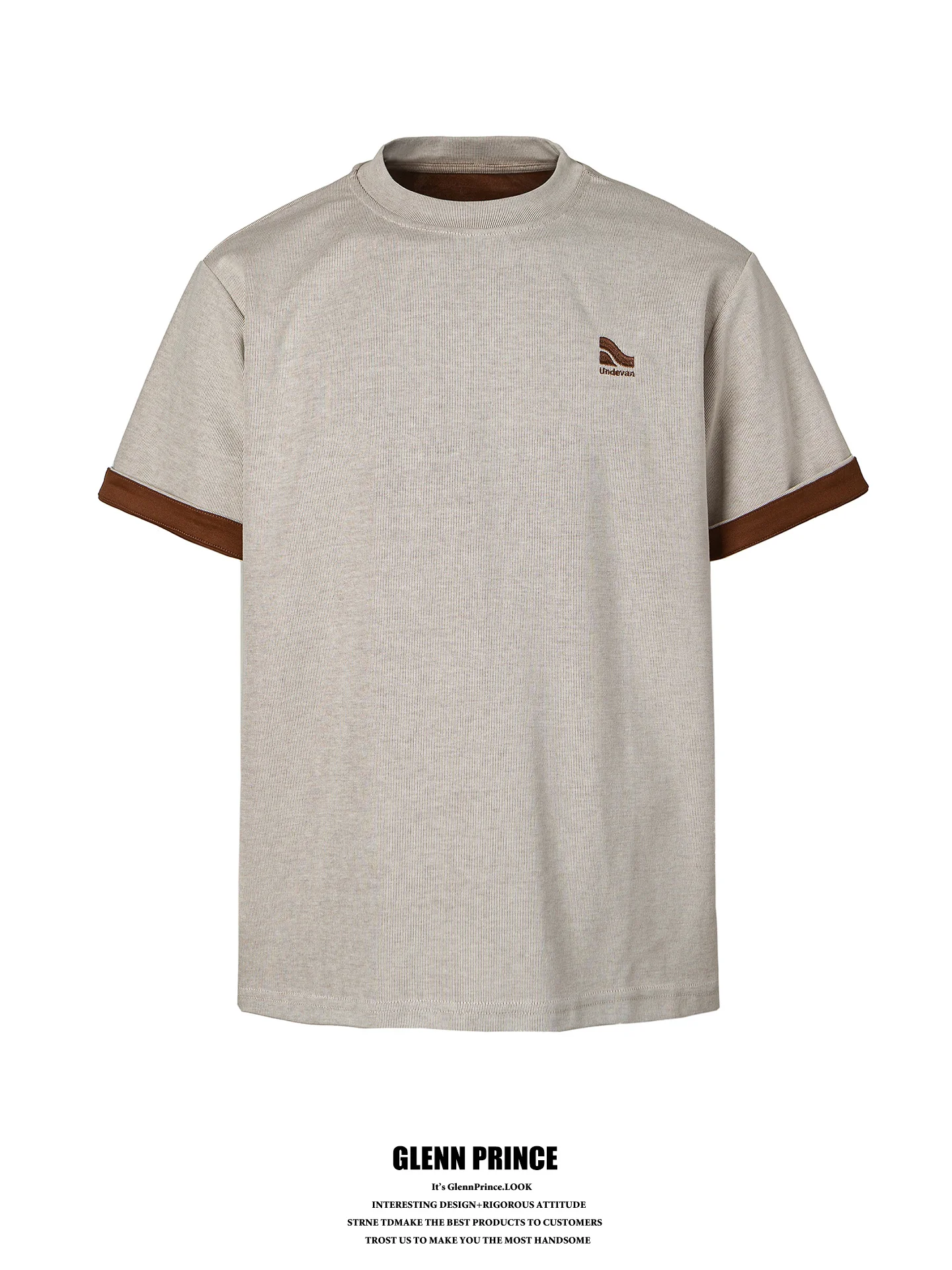 

Cleanfit American Style Contrast Color round Neck Short Sleeve Men's T-Shirt Summer New Fashion Cotton Breathable Sweatshirt