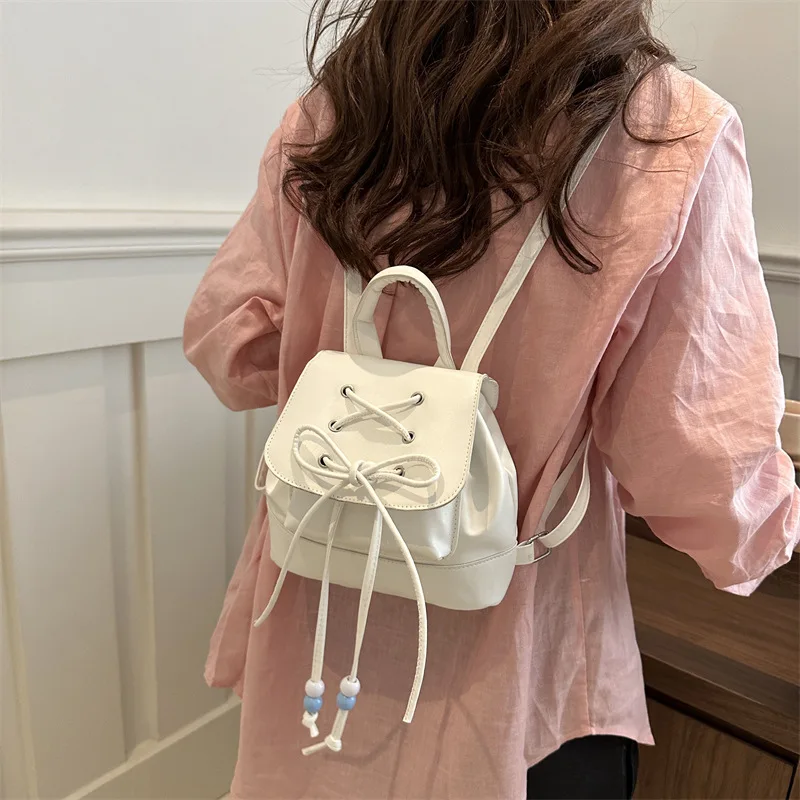 Fashion Academy Wind Backpack Handheld Bucket Bag Travel Bag Shoulder Bag for Women 2024 New Cross Shoulder Small Backpack