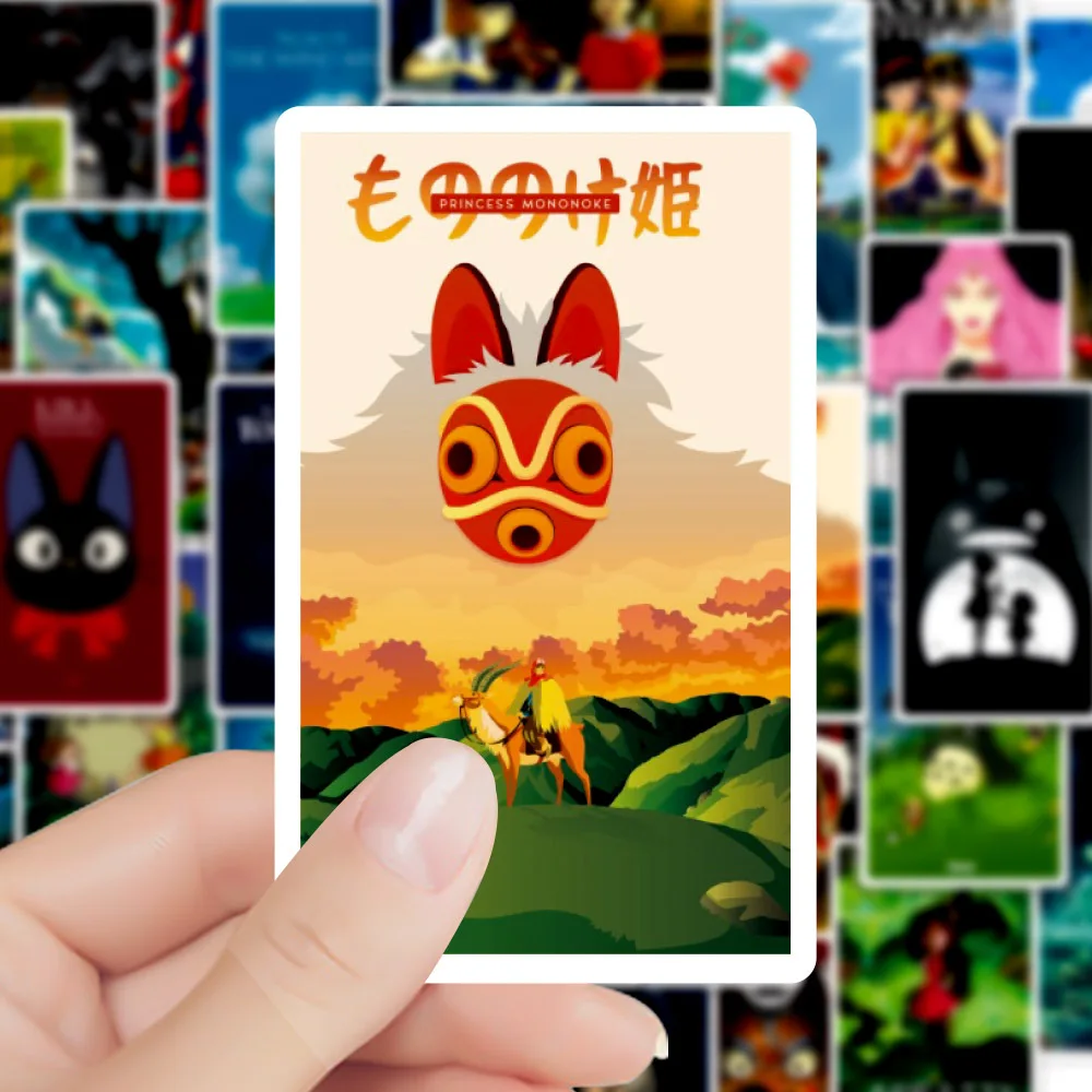 100 Uds pegatinas Miyazaki Hayao pegatinas de grafiti de Spirited Away bicicleta coche eléctrico portátil pegatinas de equipaje impermeables