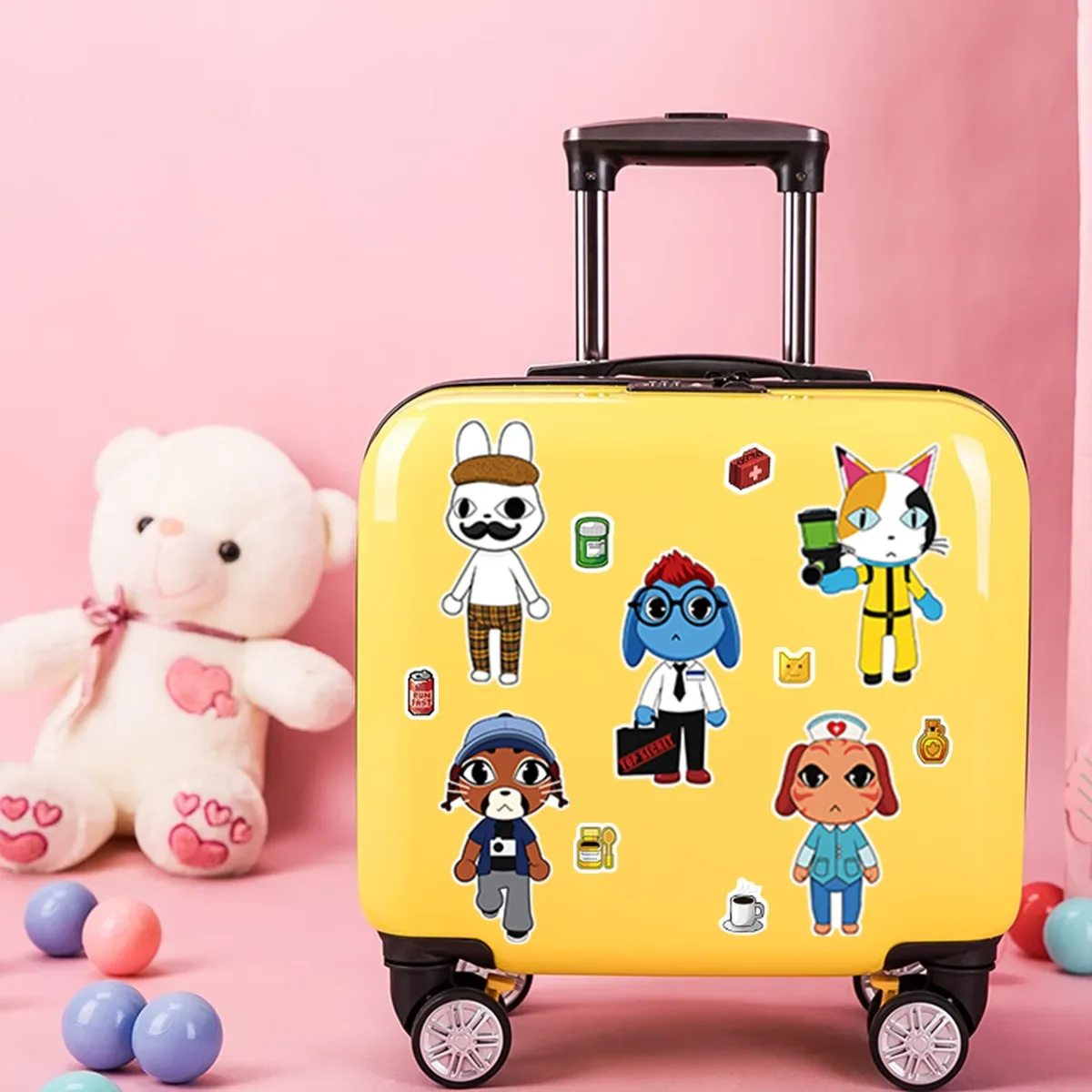 8Pcs/Set Animal Hospital Puzzle Anomaly Stickers Make a Face DIY Games Cartoon Assemble Jigsaw Children Education Party view 5