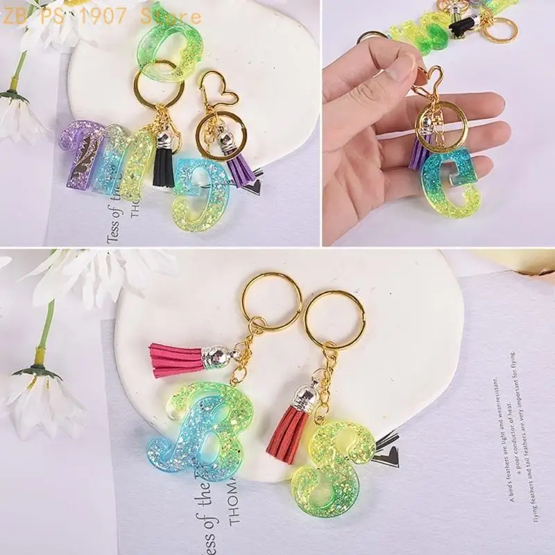 Keychain Mold,Resin Molds Letter Keychain Molds,Keychains Tassel,Jump Rings,Screw Eye Pins for Resin Crafts 55KA
