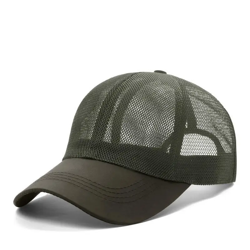 Men's Mesh Baseball Cap Breathable Summer Caps Dad Hat Outdoor Fishing Hats Bone Gorras Snapback Trucker Cap