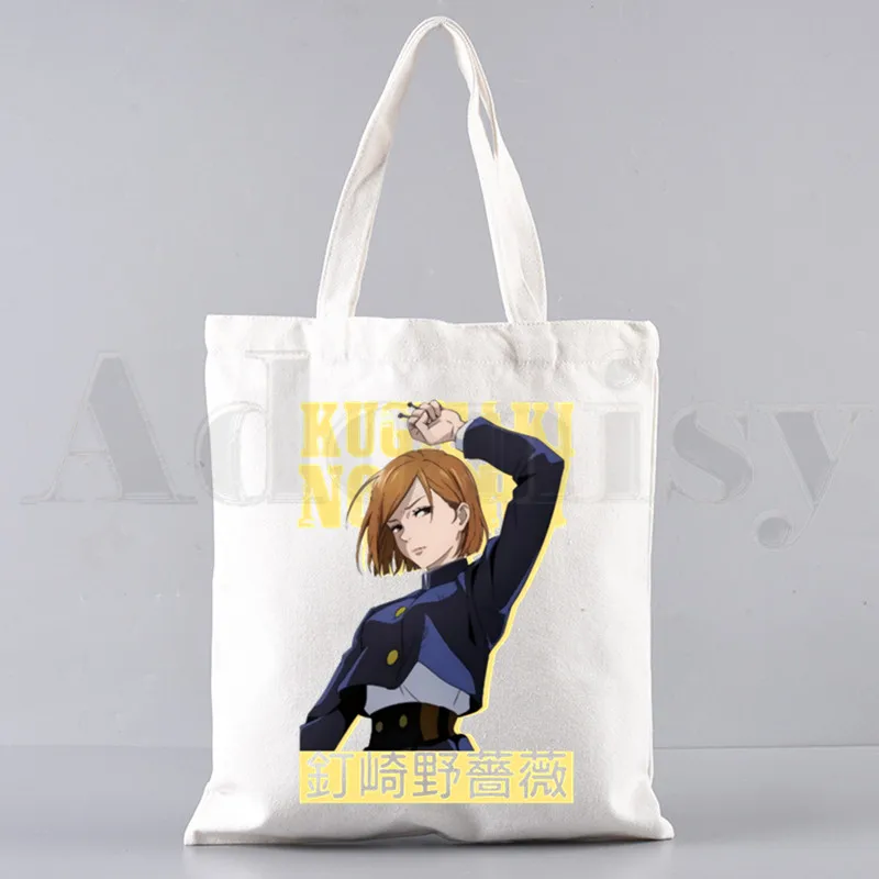 Gojo Satoru Yuji Itadori Jujutsu Kaisen Harajuku Handbags Shoulder Bags Casual Shopping Girls Handbag Women Elegant Canvas Bag