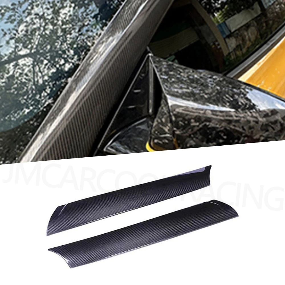 

Carbon Fiber Car Front Windshield Window A Pillar Trim Cover Accessories For Toyota Supra A90 A91 2019-2024