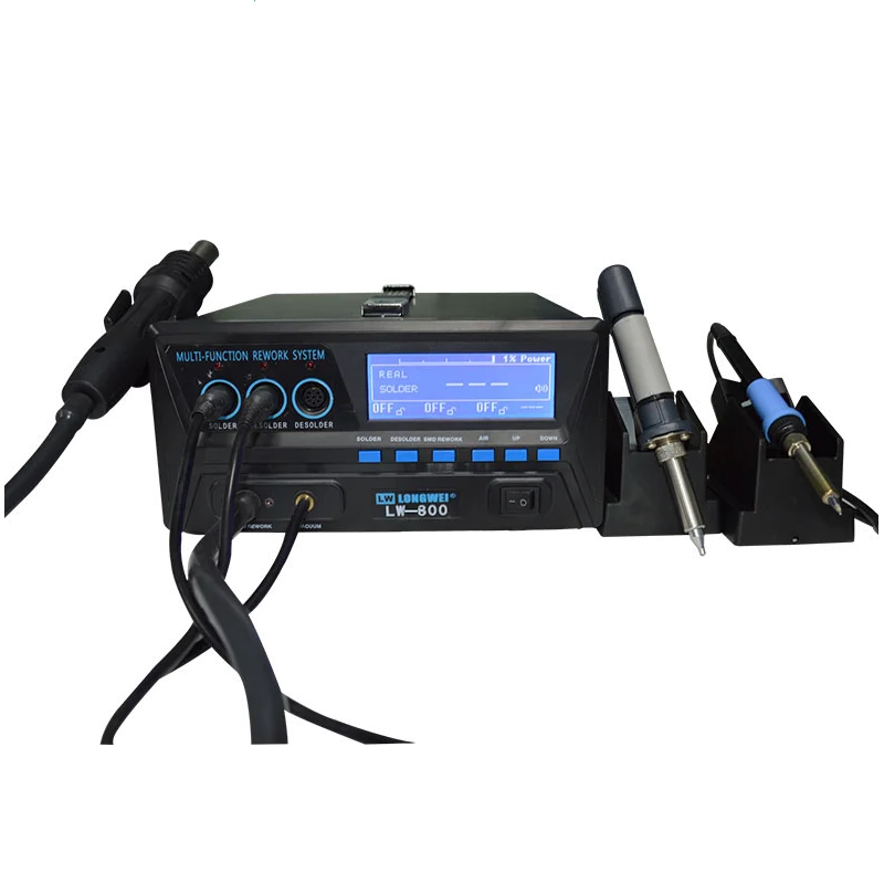 LW-800 Lead-free Anti-static Soldering Station 800W Welding Tin Suc tion M ac hine Three in One Advanced Maintenance System