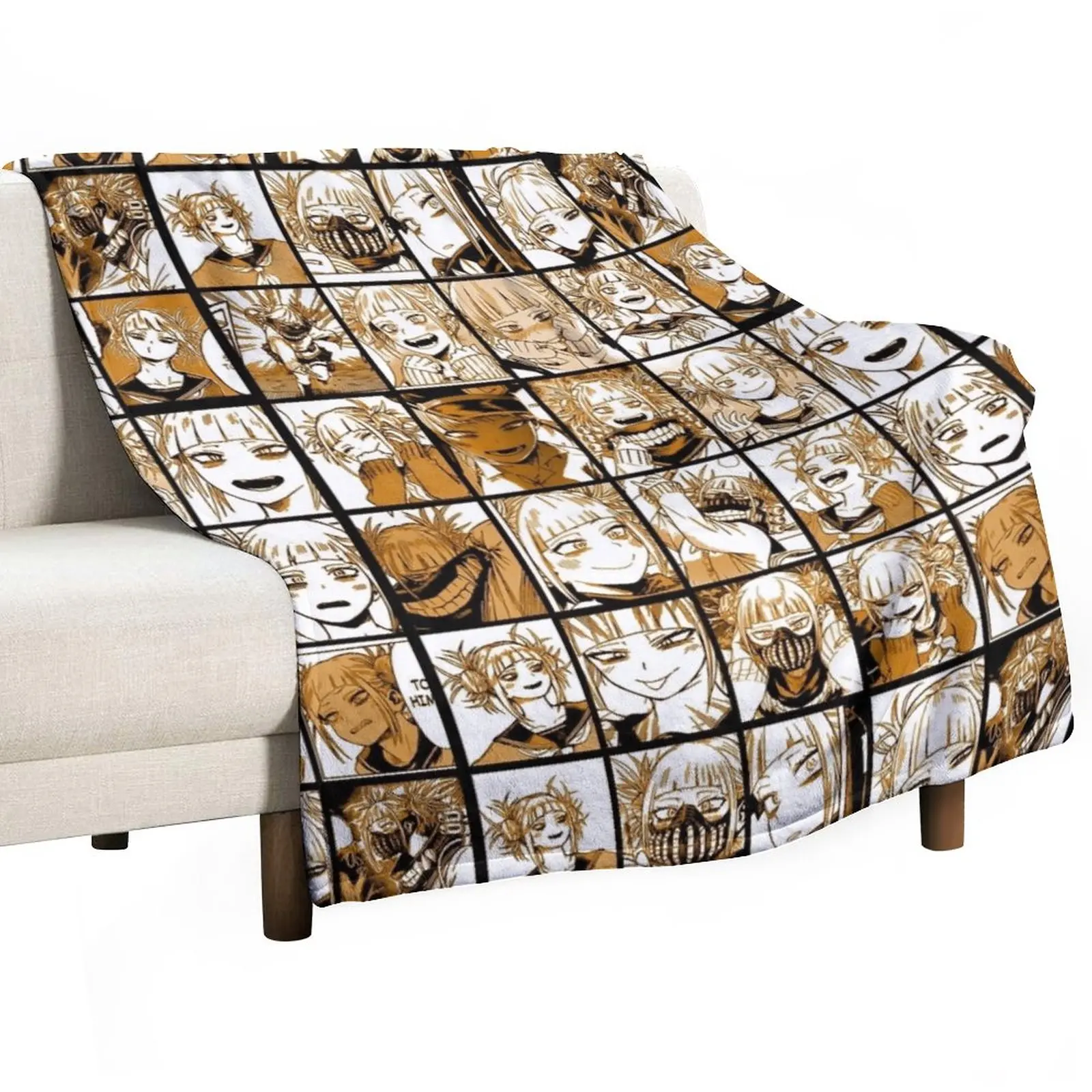 Himiko Toga Collage Throw Blanket Furry Blanket Flannel Fabric Decorative Sofa Blanket Thin