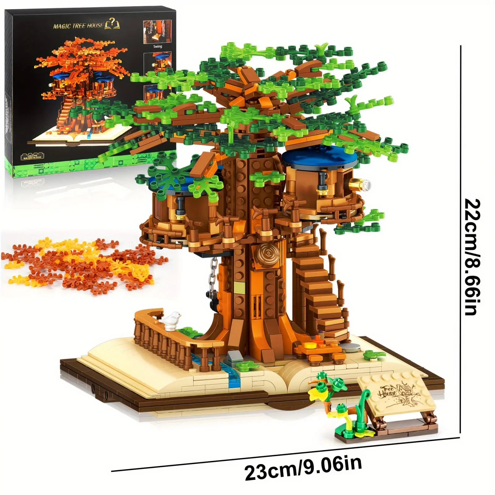 1008 pz creativo casa sull'albero Building Block fai da te Moc Jungle House Street View modello mattoni Display Desktop decorazione regalo giocattolo per bambini