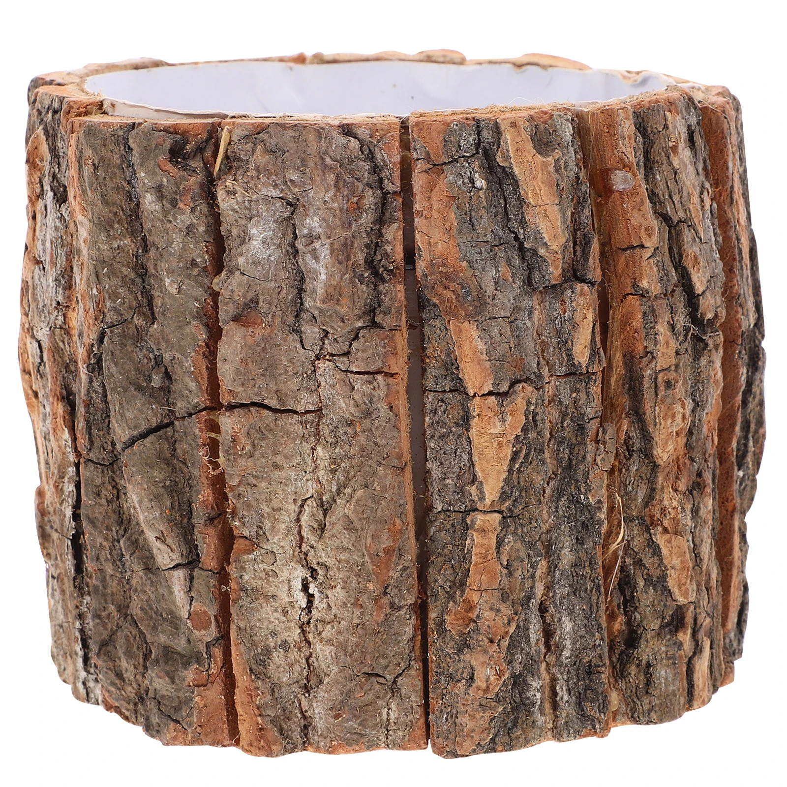 กระถางดอกไม้ดีไซน์เรียบง่าย วัสดุเปลือกไม้ธรรมชาติ ของตกแต่งบ้าน ภาชนะใส่ดอกไม้สำหรับคริสต์มาส